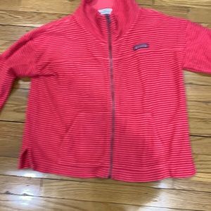 Vineyard Vines coral zip up Sherpa. SZ M
